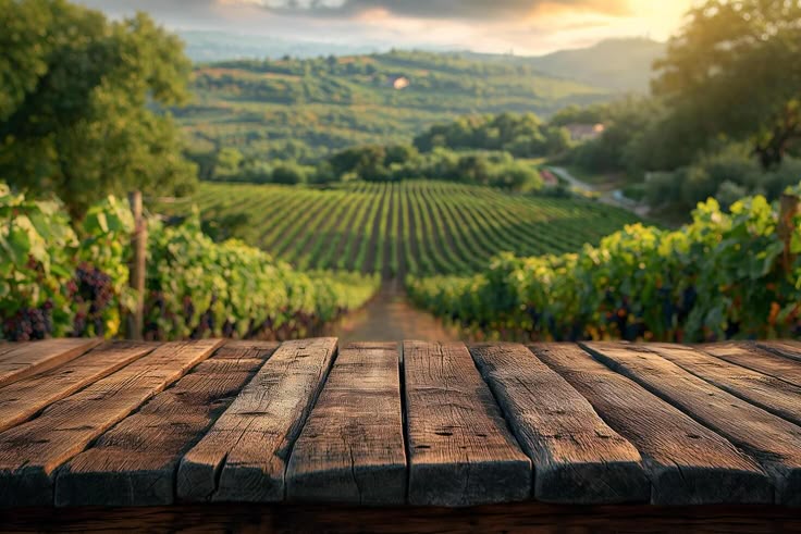 Vignoble au crépuscule